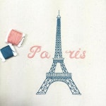 캔버스 원단에 #eiffeltower #에코백 만들어야지 #꽃보다자수 #embroidery #춘천프랑스자수