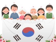 남학생 무궁화 미소 삼일절 애국심 어른 어린이 여러명 여자... 할머니 할아버지 함께함 Korea illustration independence fa… in 2024... 