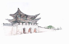 수채화, 드로잉 :: 펜일러스트(건축물 그리기), 일상 드로잉 :) : 네이버 블로그 | 그리기 아이디어, 수채화, 예술