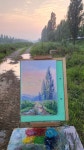 #야외스케치 ~ #미루나무 풍경/2023 .7.20오후7시 ~ 7시 20... Air Oil Painting #YouTube@shin-jaeheung (신재 #미루나무 풍경/2024