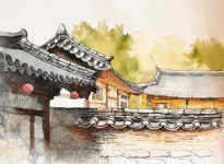 대구성인취미미술 고요드로잉 | 대구오일파스텔 sur Instagram: #파계사 #수요드로잉 #어반스케치 #urbansketchers #usk #uskdaegu... 