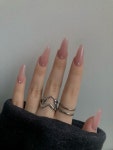 Nude nails g l i t t e r .에 있는 핀 - 2024 | 긴 네일, 빈티지 네일, 젤네일