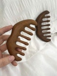 2-in-1 마사지 헤어 브러쉬, 백단향 빗, 헤어 관리, 두피 마사지, 다섯 손가락 브러시, 넓은 이빨 빗을 위한 다기능 브러시