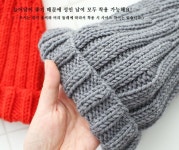 스마일러브 [최시원스타일 비니모자 [무료도안] 대바늘뜨기 /커플 성인모자, 스키장 소품 손뜨개 핸드메이드/비니모자뜨기/비니 모자뜨기... 