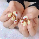 핑크모모 PINKMOMO❤韓国ネイル 캐릭터 3D네일 Yukari on Instagram: 맛있어 보이는 푸딩 네일이에요 🍮🍴 가져오신 디자인을 참고 했어요... 