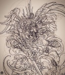 Karasu Tengu Tattoo Design,sketch｜카라스(까마귀) 텐구 타투 디자인, 스케치 Pin on Sketch｜Tattoo Design｜타투 디자인