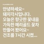오늘은 향긋한 꽃내음 가득한 메리골드 꽃차 만들어 봤어요~ 건조를 7시간 시켰더니 잘 말랐네요 낭군님과 한잔씩 마시니 보약이 따로 없네요... 