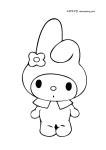 마이멜로디 색칠 도안 PDF my melody coloring pages - 드로우 쏘잉