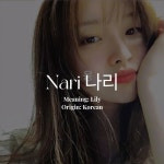 Nari 나리 Nari 나리 in 2024 | Best character names, Aesthetic names, Creative names