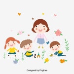 학생 놀이 원, 학생 클립 아트, 이모, 선생님 PNG 일러스트 및 PSD 이미지 무료 다운로드 - Pngtree | 유치원 아이디어, 유치원 그림, 카드 도안