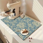 Room, Coffee Table, Dining, And Bathroom Sink - Non-slip Tableware Pad, 1pc Temu｜JIT 다용도 폴리에스터 접시 건조 매트 - 꽃 무늬... 