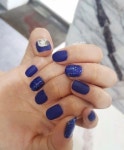 • Nail Design 매트한 무광 젤네일과 빅스톤의 만남💙 : 네이버 블로그 | 젤네일아트, 네일아트