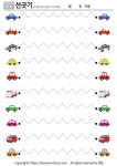 작은 지그재그 선긋기 워크시트