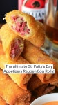 The ultimate St. Patty’s Day Appetizers Reuben Egg Rolls! | Baby Shower Finger Foods in 2021 | Food, Yummy appetizers, Recipes