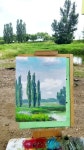 #야외스케치 ~ #미루나무 풍경/ 2023 .6.26-1 /Plein Air Oil Painting #YouTube@shin-jaeheung (신재흥) #음성군 #풍경화 #갤