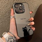 Simple Black Cat Phone Case for Iphone15/15Plus/15Pro/15Promax, Iphone 14/14Plus/14Pro/14Promax, Iphone 13/13Pro/13Promax, Iphone 12/12Pro... 