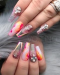 Bright Silky fluorescent😍❤️ using Missu gel @missu_beauty... 젤네일 #kiaraskynails… | Nail designs, Gorgeous nails, Diy... 