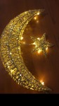 Pin page Stunning XL Gold Moon & Star with glitter. Looks amazing when the lights are turned on. 25cm tall. #… | Mecca... 