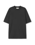 2way rib mock neck t-shirt black | 캐주얼