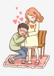 붉은 마음 일러스트 임신 어머니 아들 자유형 컷 황 걸상, 어머니 클립 아트, 좋은 부부, 자애로운 아버지 PNG 일러스트 및 PSD 이미지 무료... 
