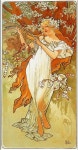 알폰스 무하(Alphonse Mucha), 봄 Spring (1896), Alfonse Mucha (República Checa) - Modernismo
