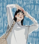 혜린 on Instagram: 맑음이 비처럼 내리길 . #art #illustration #procreate #ipadpro #ilustrasi #gambar #sketch #스… | Girly... 