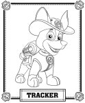 Paw Patrol의 해피 트래커 색칠 - 온라인에서 무료로 다운로드, 인쇄 또는 색칠하십시오.