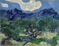 the Alpilles in the Background (Saint-Rémy: June, 1889). 72.5 x 92.0 cm The Museum of Modern … | 칠하기, 캔버스 아트, 그림