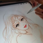 오천사 on Instagram: “손 움직이는 소리가 코 훌쩍이는 소리로 들려서 당황😐 아이패드..누워서 그리는건 관뒀다..허리..어깨..목..... 