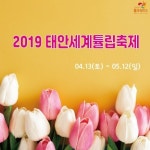 태안 세계튤립축제   기___ 간 : 2019.04.13(토)-05.12(일) 장___ 소 : 태안군 안면읍 꽃지해안로 400 코리아플라워파크 주___ 최... 
