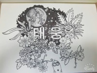좋아요 46개, 댓글 3개 - Instagram의 요한 선(@yohan_seon)님: "이름도... 일러스트 #드로잉 #디자인 #젠탱글 #낙서 #일렁이는 #밤하늘 #zentangle…"