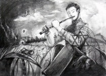 기초소양평가 소묘 - 2020 | 수채화, 소년