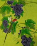 포도와새  #전통채색화 #민화 #궁중화 #궁중장식화 #한국전통그림 #민화수업 #민화강좌 #민화특강 #민화클래스 #태교미술 #민화그리기... 
