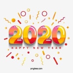 멤피스 기하학적 그라데이션 2020 글꼴 벡터 및 PNG 소재 in 2020 | New year illustration, Newyear, Happy new year wallpaper