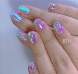 Pin by GONZALEZ on 네일 | Holographic nails, Witchy nails, Nail atelier