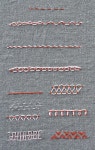 Lexikon der Stickstiche: Vorstiche Übersicht #embroiderystitchestutorials | 리본 자수, 퀼트패턴, 바느질