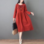 여성 하객룩 린넨원피스H4216 584812842438 | Clothes for pregnant women, Maternity dresses, Linen clothes