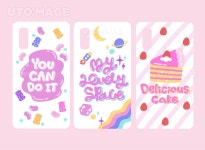 말풍선, 마음, 문자, 스티커, 젤리, 곰, 밤, 초승달, 케이크, 딸기, 로켓, 행성, 무지개, 과일, 야간, 캘리그래피, 이벤트 | 말풍선, 문구, 스티커