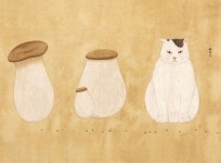 혜진 on Instagram: “이충묘도 茸蟲猫圖 68*105 한지에 채색 korean paper 2020 생명은 어디서나 툭 피었다가 사라지고 또 다시 이어가고... 