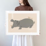 WARMGREY TAIL® 웜그레이테일 on Instagram: “🦛🦛🦛 웜그레이테일의 BIG HIPPO 그림을 온라인에 출시하였습니다. 늘 함께인 하마와 새... 