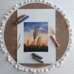 Remade 🔁: Reeds and Sky | 풍경화, 파스텔