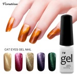Verntion 자기 3D 고양이 눈 젤 매니큐어 다채로운 긴 오프 적시 지속 lucky 색 led uv 자석 젤 래커 광택 | Vernis à ongles... 