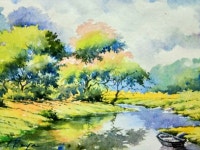 Watercolor  shades on the stream.. | 수채화