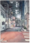 Pin by chhhhhhyun on 수채화 | Watercolor illustration, Tokyo night, Watercolor paintings