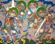 사천왕 Four Guardian Kings - originally associated with Buddhism, but commonly incorporated into the pantheon of Korean shamanism