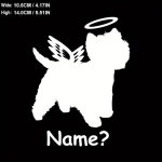 화이트 도그 추모 웨스티 웨스트 하일랜드 테리어 천사 헤일로 데칼 스티커 원본 디자인 in 2024 | West highland... 