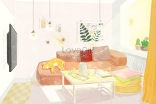 한가로운 오후 삽화 레저 휴가 오후 작은 신선한 고양이 미니멀리즘 스타일 북유럽 현대 새해 설 새해 그믐날 그믐날 겨울방학 침실 거실 게으른... 