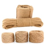 15 메터 4 미리메터 5 미리메터 7 미리메터 천연 황마 3 공주 트위스트 코드 대마 로프 DIY 공예 장식 로프 스레드 선물 포장... 