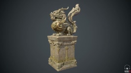 Stone lion, wenbin xie on ArtStation at https://www.artstation.com/artwork/bqyEd | 동물 그리는 법, 배경, 장식