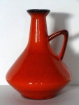 Ilkra Mid Century Glossy Orange West German Vase | 항아리